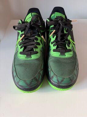 Nike Black and Neon Green Low-Top Sneakers